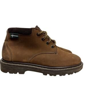 Eastland Y2K Chukka Ankle Boot Nubuck Brown Leather Lace Up Lug Sole Size 7.5